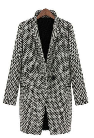 Houndstooth coat trench coat in the long section