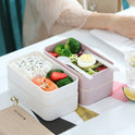 Japanese bento box office worker ins double separated lunch box