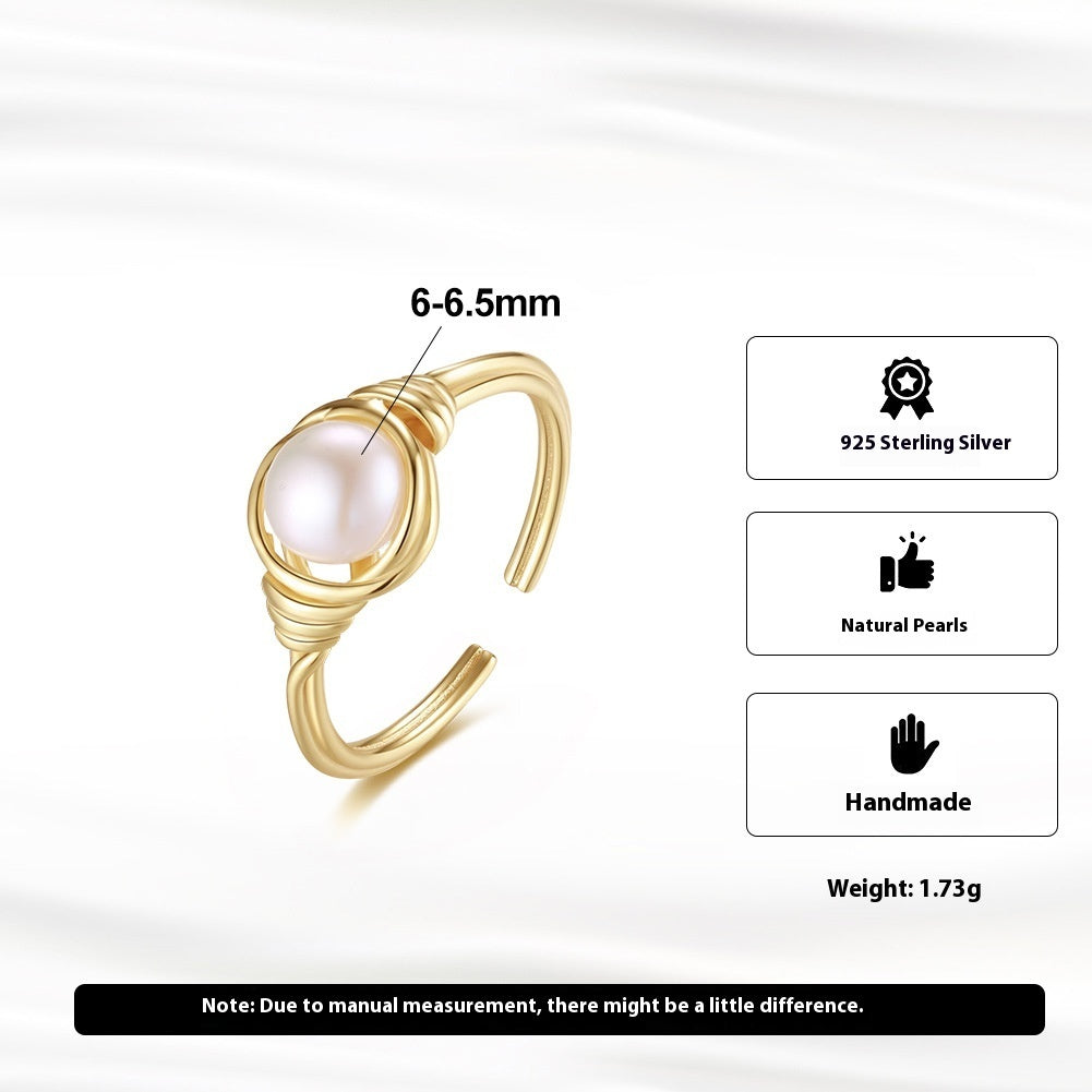 Romantic Natural Baroque Freshwater Pearl Ring