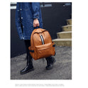 Men and women pu leather backpack