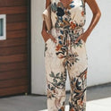 Women's Jumpsuit Flowers Print Spaghetti Strap Romper