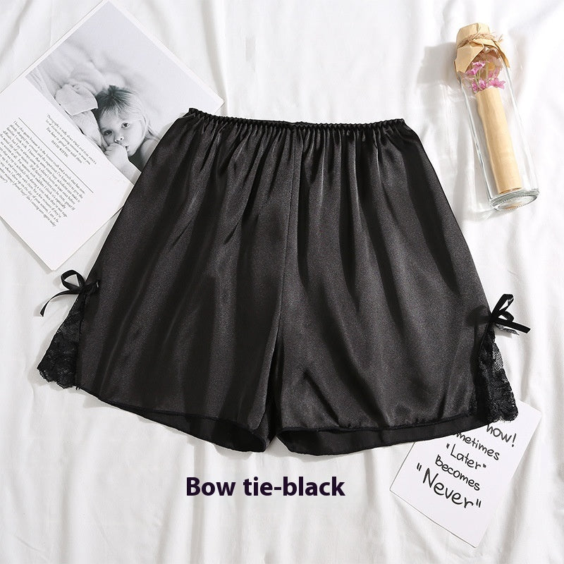 Bow Silk Anti-exposure Bottoming Casual Pants