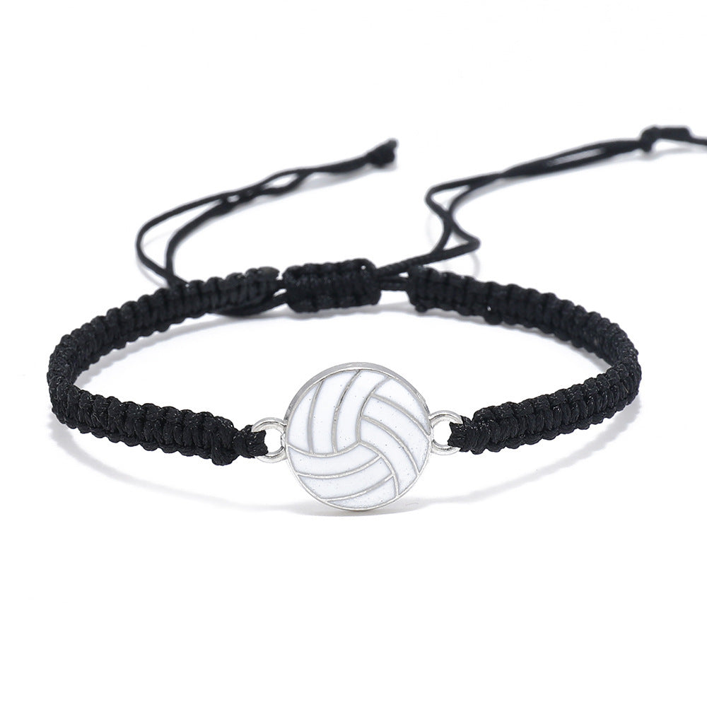 Braided Sport Bracelets, Sports Accessories Adjustable, Baseball, Volleyball, Basketball, Soccer, Football Jewelry For Fans, Ideal For Birthday Or Halloween Gifts