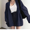 Women's Solid Color Fashion Casual Knitted Jacket