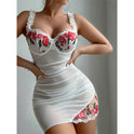 Women's Lace See Hrough Embroidered Nightdress