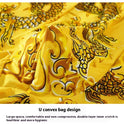 Men's Gold Belt Dragon Print Flower Underwear