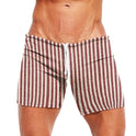 Summer Men's Striped Tight Shorts