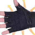 Army fan half finger outdoor leather gloves