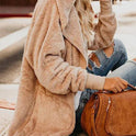 Long Sleeve Sweet Pockets Teddy Bear Coats