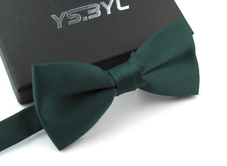 Matte Men's Solid Color Wedding Bow Tie Gentleman Polyester