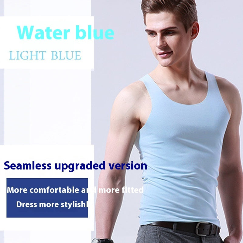 Men's Ice Silk Traceless Vest Summer Tight