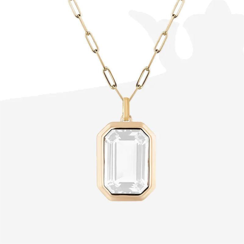 Zircon Pendant Clip Chain Jewelry