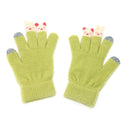 Plush Knitted Gloves With Fingertips For Women