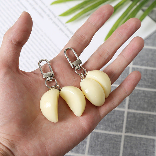 Garlic Door Word Buckle Key Chain Simulation