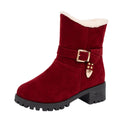 Short Boots Plus Velvet To Keep Warm Student Cotton Shoes