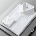 Long Sleeve Business Casual Large Pointed Collar Slim Fit Inner Wear Shirt Men