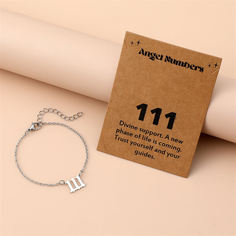 Creative Stainless Steel Angel Digital Bracelet For Women