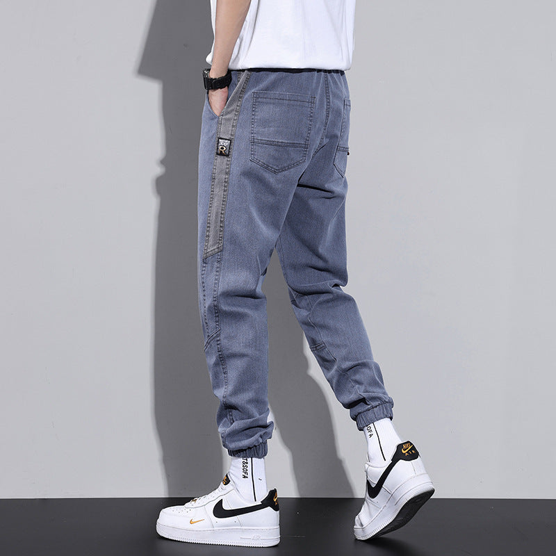 Men's Spring Fashion Brand Loose Tappered Jeans Fashion Stretch