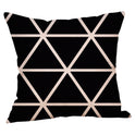 Linen Pillow Case Home Fabric Geometric Abstract