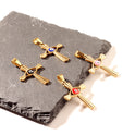 Women's Vintage Epoxy Cross Punk Necklace Pendant