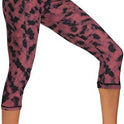 Slimming Cropped Pants High Waist Print Leggings