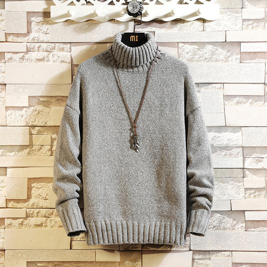 High-neck Thick Knit Warm Sweater Men's Wear