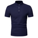 Men's Polo Shirt Lapel Short Sleeve Solid Color Top