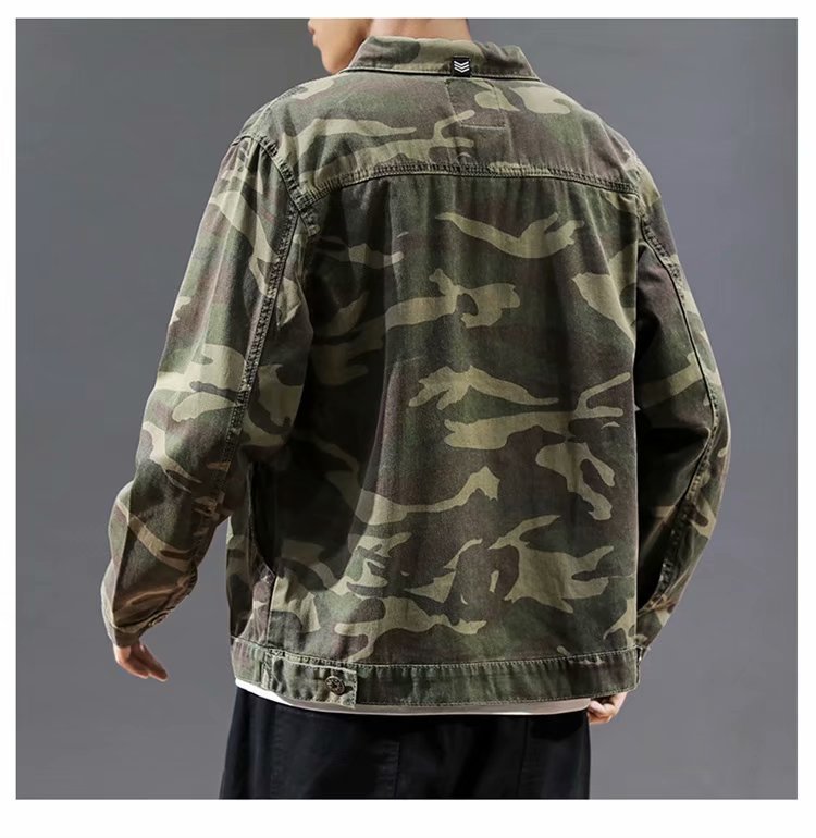 Men's Fashion Camouflage Polo Collar Jacket