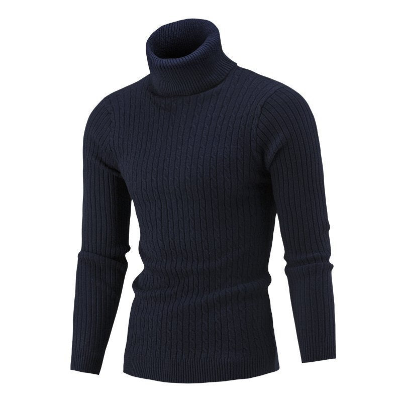 Men's Turtleneck Long Sleeve Sweater Casual Sweater Top