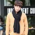 Winter Men's Solid Color Scarf Women's Shawl