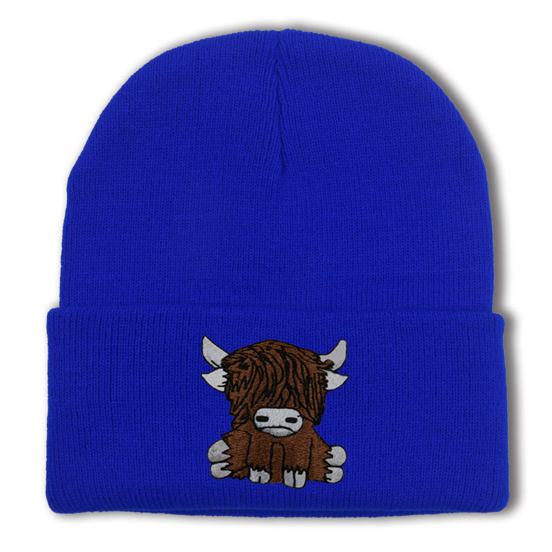 Cartoon Long Hair Yak Knitted Hat Autumn And Winter Warm Wool