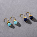 Personality And Fashion All-match Lapis Lazuli Sea Blue Pendant Hanging Studs