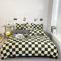 Solid Color Double Stitching Washed Cotton Duvet Cover Bedding