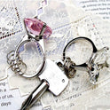 Creative Crystal Pendant Keychain European Wedding Reward Small Gift Valentine's Day Gift Diamond Ring Keychain