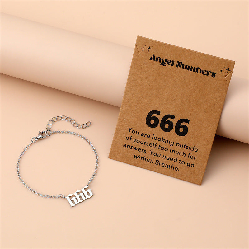 Creative Stainless Steel Angel Digital Bracelet For Women