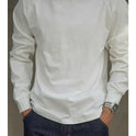 Vintage Cotton Raglan Long Sleeve Neckline Inner Bottoming Shirt Autumn Men