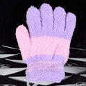 Half Fleece Children's Gloves Warm And Cute Candy Color