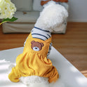 Teddy Fleece-lined Puppy Dog Clothing Four-legged Bread Bear Overalls