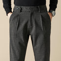 Men's Pants Loose Straight Woolen Drape