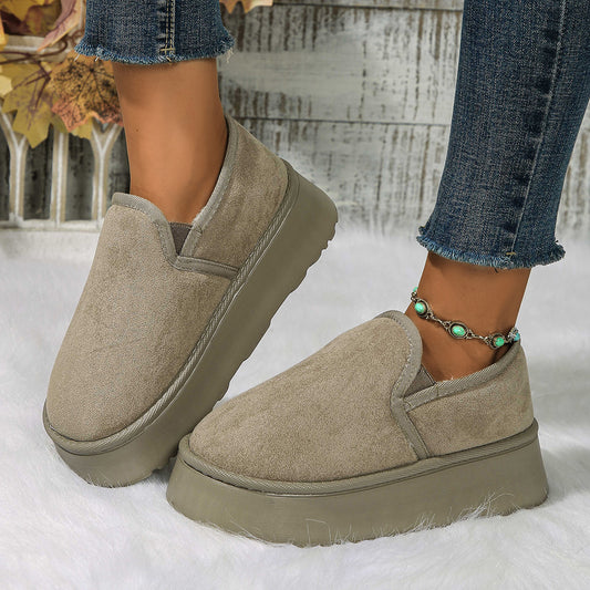 Slip-on Women's Snow Boots Fleece-lined Warm