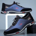 Men's Sports Casual Lace-up Soft Bottom Leather Slip-on Flat Work Shoes