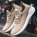 New Men's Flying Woven Lace-up Running Shoes