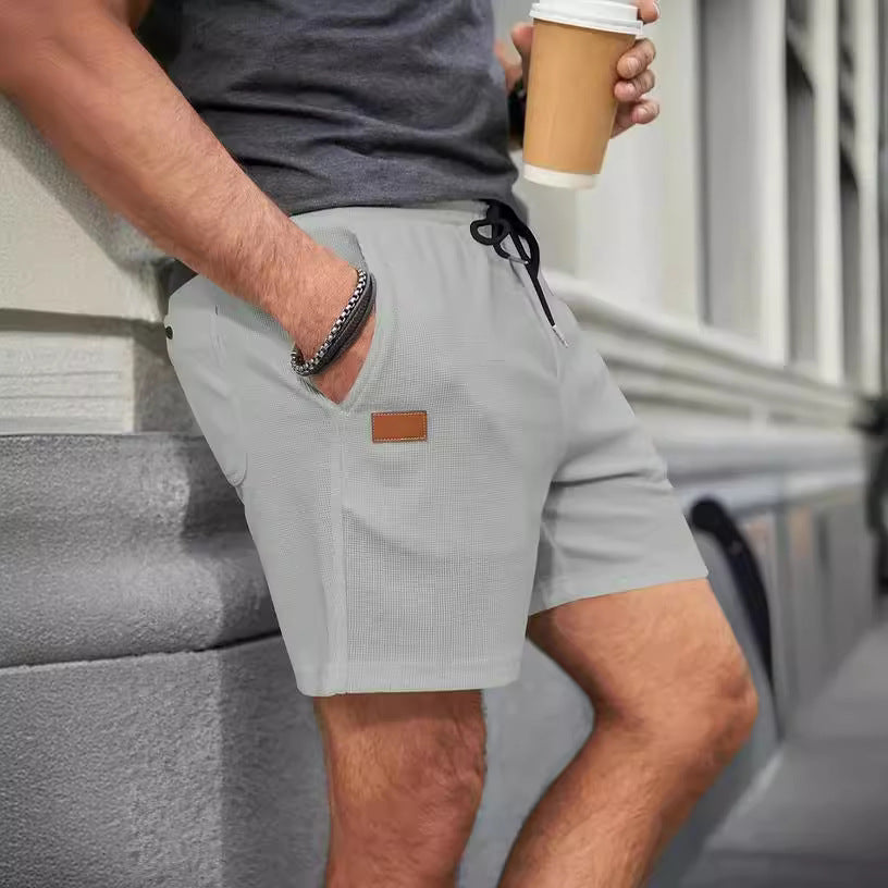 Solid Color Daily Loose Shorts Men's Sports Casual Pants