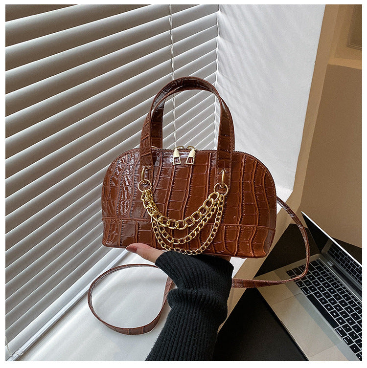 New Stone Pattern Chain Personality Shoulder Bag