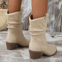 European And American Fashion Cloth Upper Fashion Plus Size Women's Boots