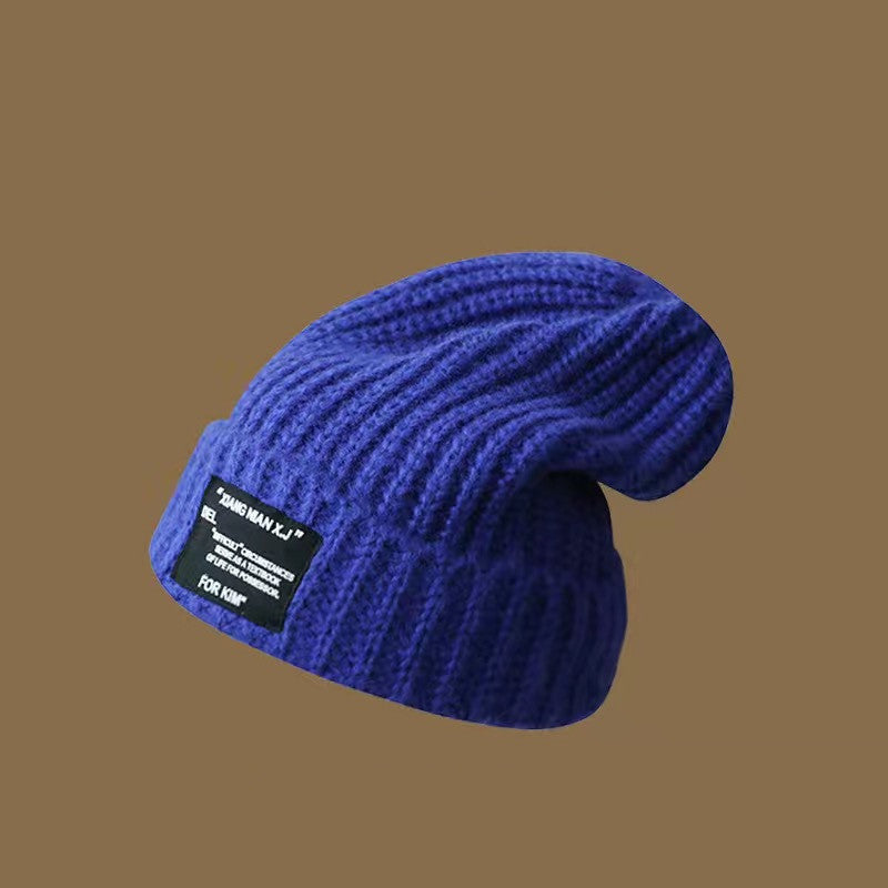 Big Face Makes Face Look Smaller Woolen Cap Warm Female