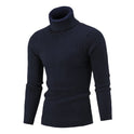 Men's Sweater Casual Retro Twisted Flower Turtleneck Knitting