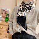 Classic Black And White Autumn And Winter All-match Small Scarf