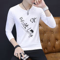 Long-sleeved Bottoming Autumn Clothes Korean Shirt T-shirt Men