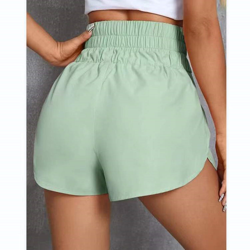 Women's Casual Elastic Loose High Waist Sports Shorts